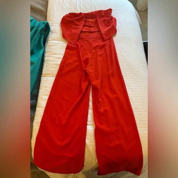 Do + Be Red Strapless Jumpsuit - Picture 2 of 8